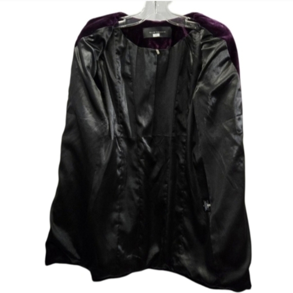 Elie Tahari Purple Velvet Embroidered Clasp-Up Jacket Size S - Picture 9 of 10